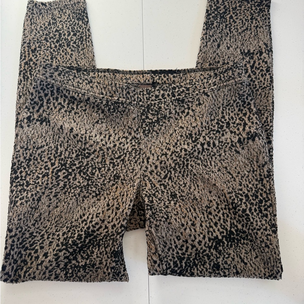 Free people leopard Print knit Leggings - Brown/Black